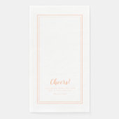 Serviette En Papier Bravo M. & Mme Peach Mariage Dîner moderne Papier (Devant)