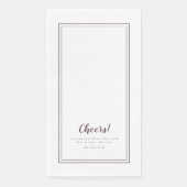 Serviette En Papier Bravo M. & Mme Purple Chic Mariage Dîner (Devant)