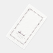 Serviette En Papier Bravo M. & Mme Purple Chic Mariage Dîner (Coin)