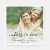 Serviette En Papier Bravo pour aimer avec Mariage photo (Devant)