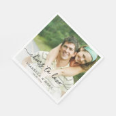 Serviette En Papier Bravo pour aimer avec Mariage photo (Coin)