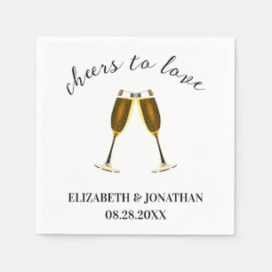 Serviette En Papier Bravo pour aimer les lunettes de champagne