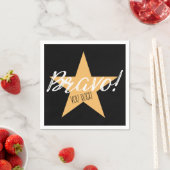 SERVIETTE EN PAPIER "BRAVO ! TU ROCK !" (En situation)