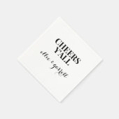 Serviette En Papier Bravo Y'all | Mariage Engagement Party Napkins (Coin)