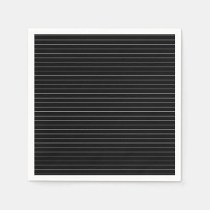 Serviette En Papier Brayures blanches noires motif moderne