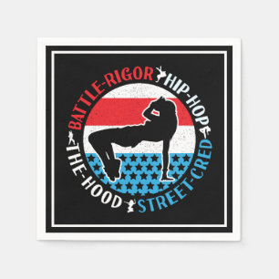 Serviette En Papier Break Dance Breakdancing Hip-Hop Dancer Girl