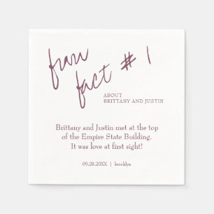 Serviette En Papier Bretagne Moderne Plum Purple Fun Fact #1 Mariage