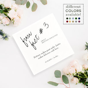 Serviette En Papier Bretagne Simple Noir Blanc Fun Fact #3 Mariage