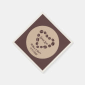 Serviette En Papier Brew Love Coffee Bean Heart (Coin)