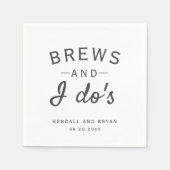 Serviette En Papier Brews et I Do's Brewery Mariage (Devant)