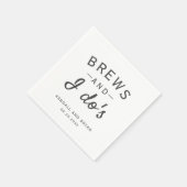 Serviette En Papier Brews et I Do's Brewery Mariage (Coin)