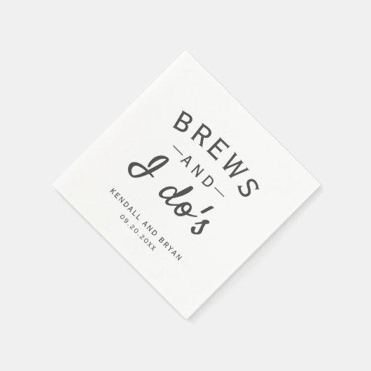 Serviette En Papier Brews et I Do's Brewery Mariage (Coin)