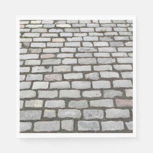 Serviette En Papier Brick Cobblestone Street Pathway Nature Photograph (Devant)
