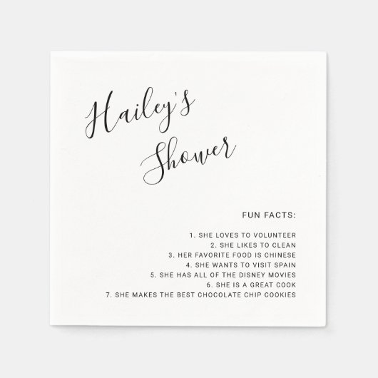 Serviette En Papier Bridal Shower (Devant)