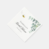 Serviette En Papier Bridal Shower bride to bee eucaluptus script (Coin)