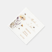 Serviette En Papier Bridal Shower wildflowers Bride to Bee (Coin)