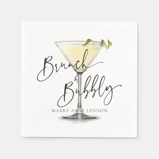 Serviette En Papier Bridal simple Brunch et serviettes Bubbly (Devant)
