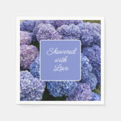 Serviette En Papier Bride, Baby shower serviettes violet, Blue Hydrang (Devant)
