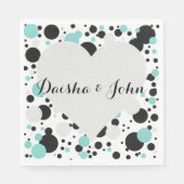 Serviette En Papier BRIDE & CO Heart Polka Dot Party Napkins (Devant)