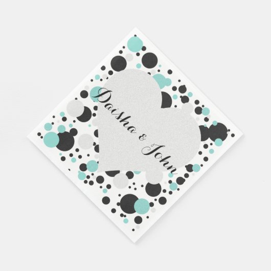 Serviette En Papier BRIDE & CO Heart Polka Dot Party Napkins (Coin)