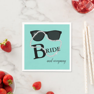 Serviette En Papier BRIDE Diamond Glam & Bling Tiara Party Douche