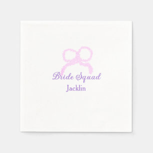 Serviette En Papier Bride escouade rose parties scintillant arc étoile