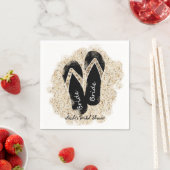 Serviette En Papier Bride Flip Flop Sandales Summer Beach Fête des mar (En situation)