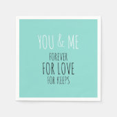 Serviette En Papier BRIDE Forever You And Me Mariage Suite Party (Devant)