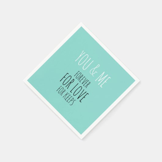 Serviette En Papier BRIDE Forever You And Me Mariage Suite Party (Coin)