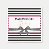 Serviette En Papier BRIDE Glam Parisienne Thème Couture Douche Party (Devant)