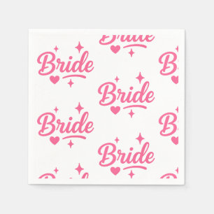 Serviette En Papier Bride Neon rose