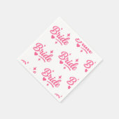 Serviette En Papier Bride Neon rose (Coin)