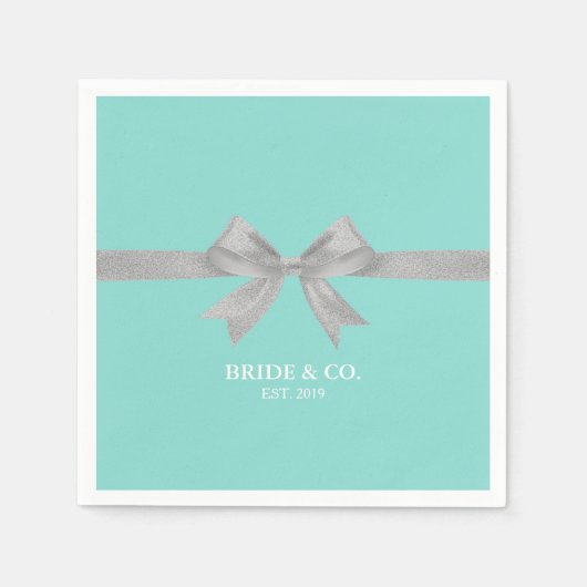 Serviette En Papier BRIDE Touch Of Silver Shower Party Personnalisé (Devant)