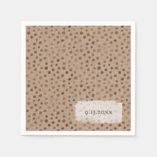 Serviette En Papier Bride Tribe Brown Linen Dots DATE Wild