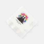 Serviette En Papier Brides Rainbow Burst Mariage (Coin)