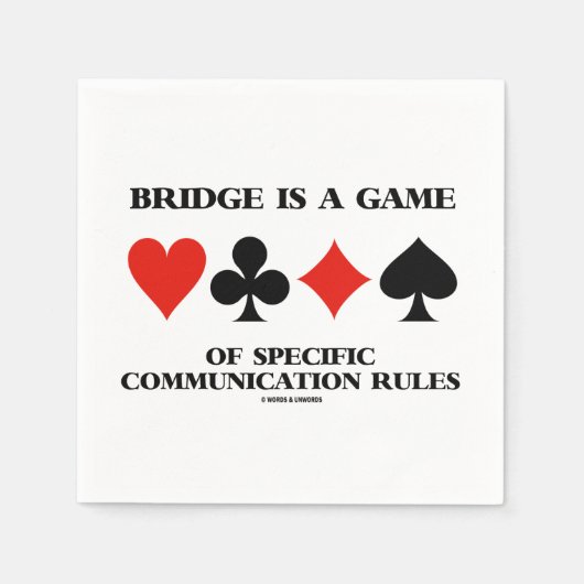 Serviette En Papier Bridge Est Un Jeu De Règles De Communication Spéci (Devant)