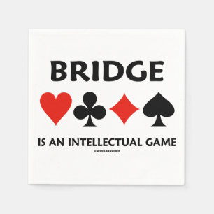 Serviette En Papier Bridge Est Un Jeu Intellectuel (Quatre Costumes De