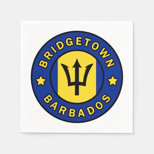 Serviette En Papier Bridgetown Barbade (Devant)