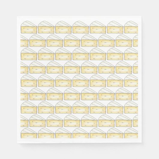 Serviette En Papier Brie French Cheese Tasting Wedge Cocktail Party (Devant)