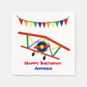 Serviette En Papier Bright Airplane Birthday Boy (Devant)