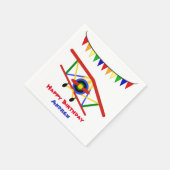 Serviette En Papier Bright Airplane Birthday Boy (Coin)