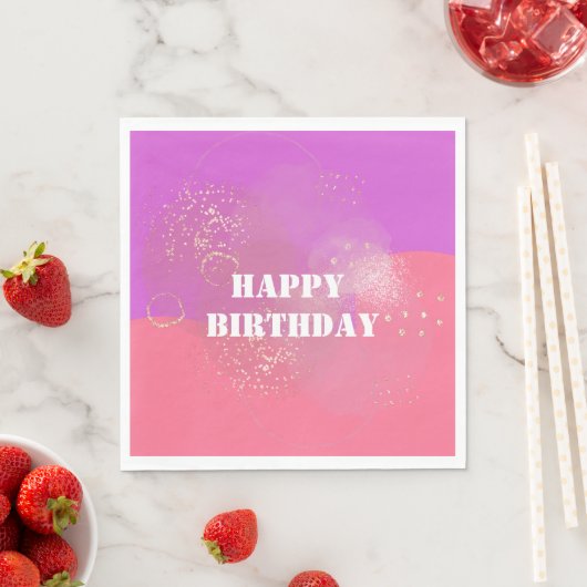 Serviette En Papier bright and gradient romantic pink background (En situation)