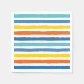 Serviette En Papier Bright Beach Striped Motif (Devant)