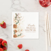 Serviette En Papier Bright Boho Terracotta Floral Bridal Shower (En situation)