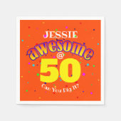 Serviette En Papier Bright Bold Awesome à 50 (Devant)