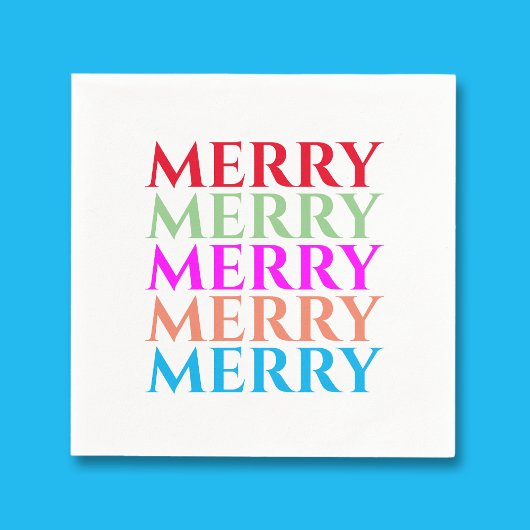 Serviette En Papier Bright Christmas Merry Naples