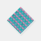 Serviette En Papier Bright Flamingo Patch | Ajouter votre 2 initial (Coin)
