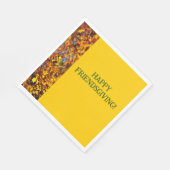 Serviette En Papier Bright Gold Feuilles Thanksgiving Friendsgiving (Coin)