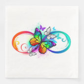 Serviette En Papier Bright infinity with rainbow butterfly (Devant)