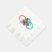 Serviette En Papier Bright infinity with rainbow butterfly (Coin)